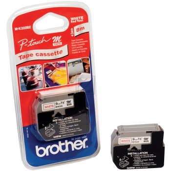 Brother Schriftbandkassette rot/weiß (M-K222BZ)