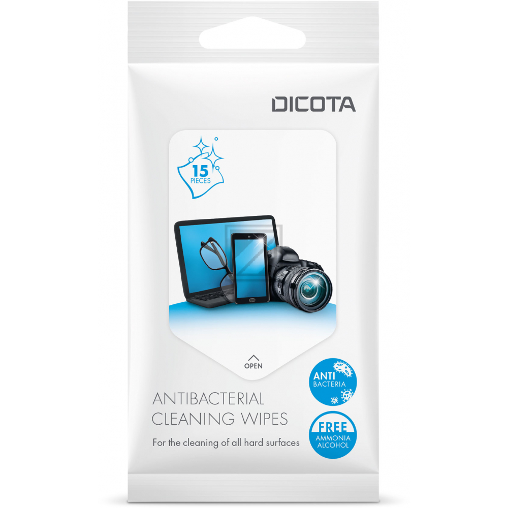 DICOTA Antibacterial Surface D31811 Cleaning Wipes Pack 15 pcs
