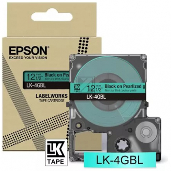 Epson Schriftbandkassette 24mm schwarz/grün (perlmuttartig) (C53S672102, LK-4GBL)