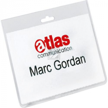 Durable Namensschilder ohne Clip farblos geschlossen Inh.20