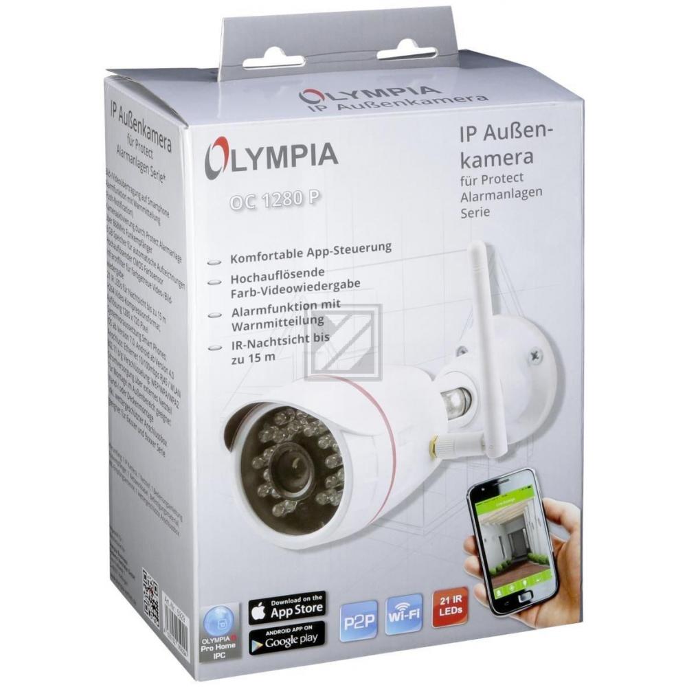 OLYMPIA IP KAMERA OC 1280P OUTDOOR 5929 mit integrierter LAN/WLAN-Einheit
