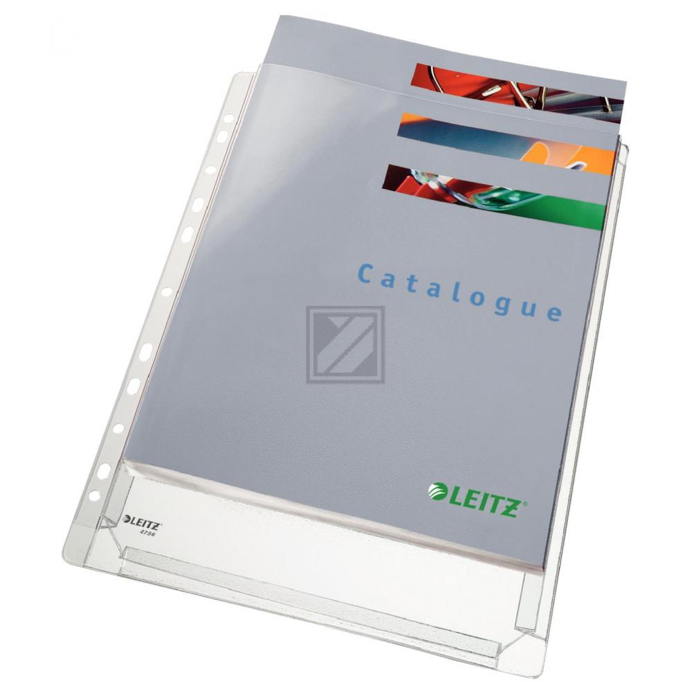 Leitz Prospekthüllen A4 PVC maxi Standard glasklar Inh.5 oben offen 0,17 mm