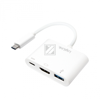 LogiLink USB 3.1 Adapter, USB-C to HDMI+ USB w/PD