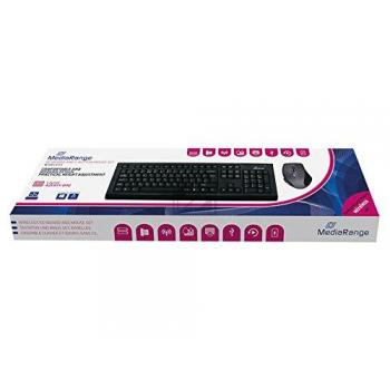 MEDIARANGE TASTATUR AZERTY KABELOS MROS104-FR mit Maus