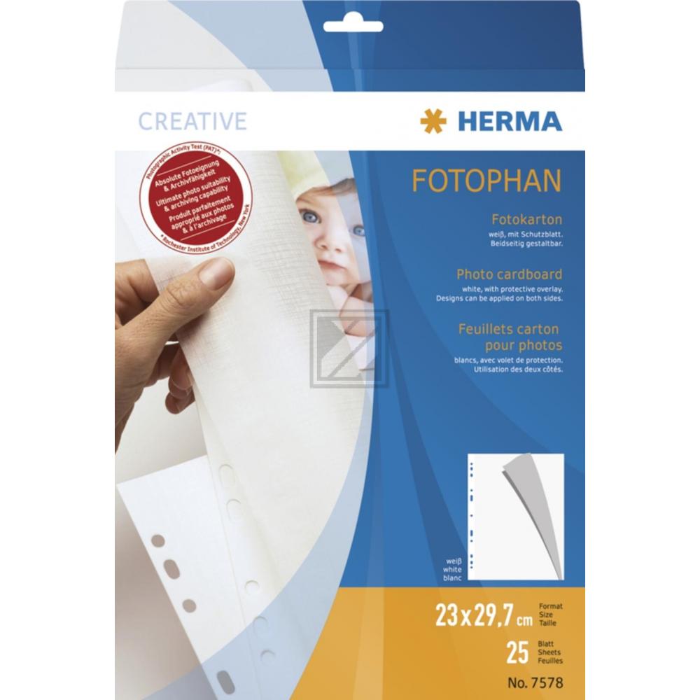 Herma Fotokarton weiß 230 x 297 mm Inh.25 Bl.