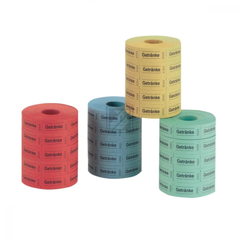 Herlitz Getränkemarken Inh.5 x 1000 blau/rot/gelb/grün