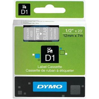 Dymo Schriftbandkassette weiß/transparent (S0720600, 45020)
