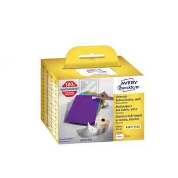 AVERY ZW. Universal-Etiketten 57x32mm AS0722540 weiss, Rolle 1000 Stück