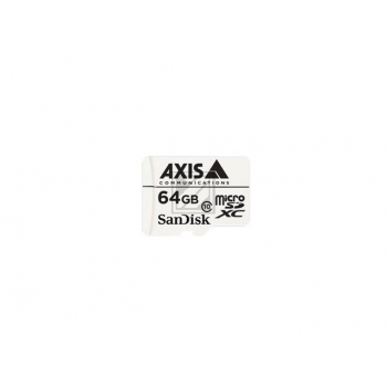 AXIS Surveillance - Flash-Speicherkarte (microSDXC-an-SD-Adapter inbegriffen) - 64 GB - Class 10 - microSDXC - weiß (Packung mit 10)