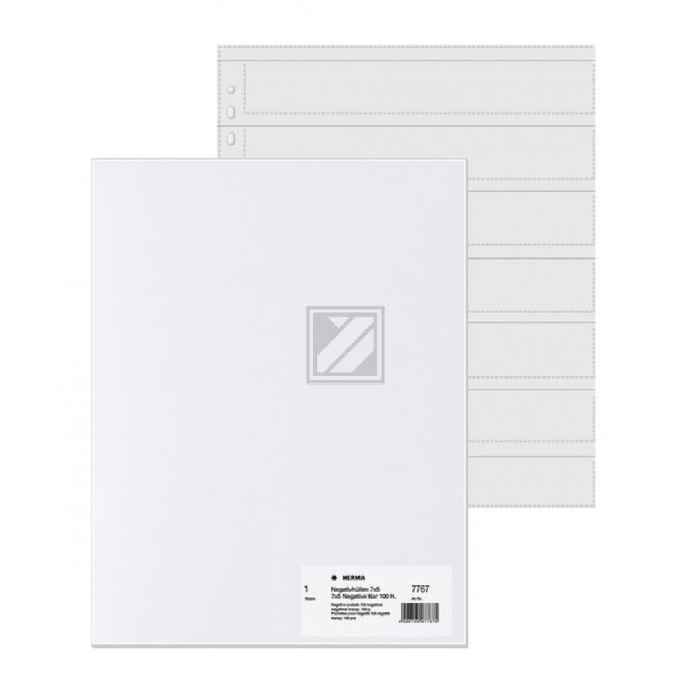 Herma Negativhüllen PP klar für 7 x 5 Streifen Inh.100 St.