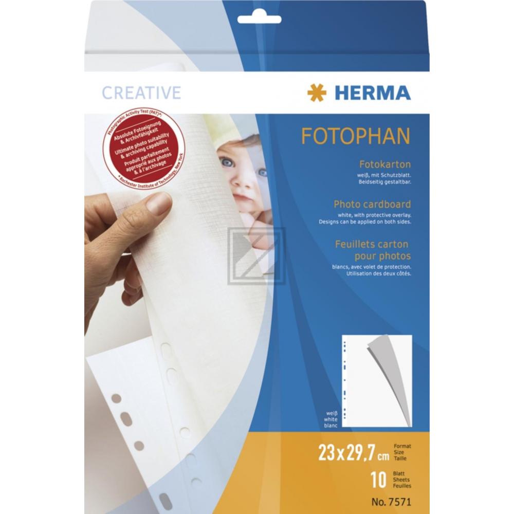 Herma Fotokarton weiß 230 x 297 mm Inh.10 Bl.