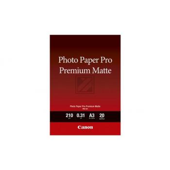 CANON Premium Matte Photo Paper A3 PM101A3 InkJet 210g 20 Blatt