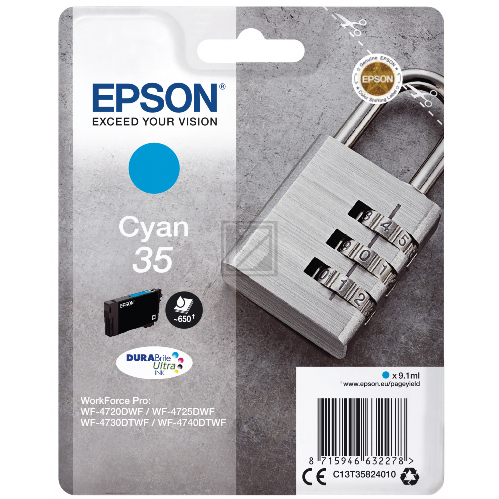 Epson Tintenpatrone cyan (C13T35824020, 35)