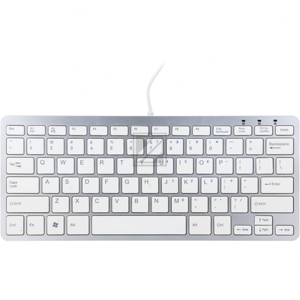 R-GO KOMPAKT TASTATUR QWERTY US RGOECQYW weiss/USB/Kabel
