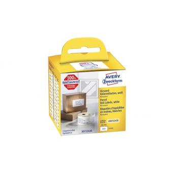 AVERY ZW. Versand-Etiketten 101x54mm AS0722430 weiss, Rolle 220 Stück
