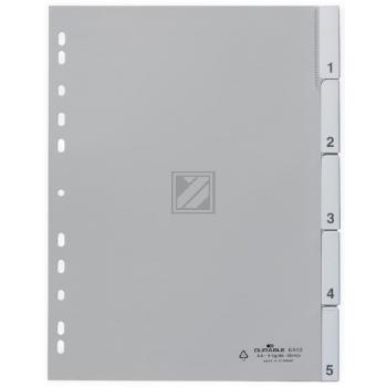 Durable Register A4 hoch PP grau 5-teilig blanko
