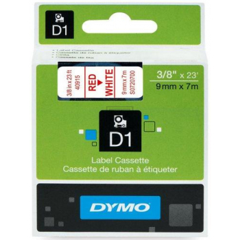 Dymo Schriftbandkassette rot/weiß (40915)