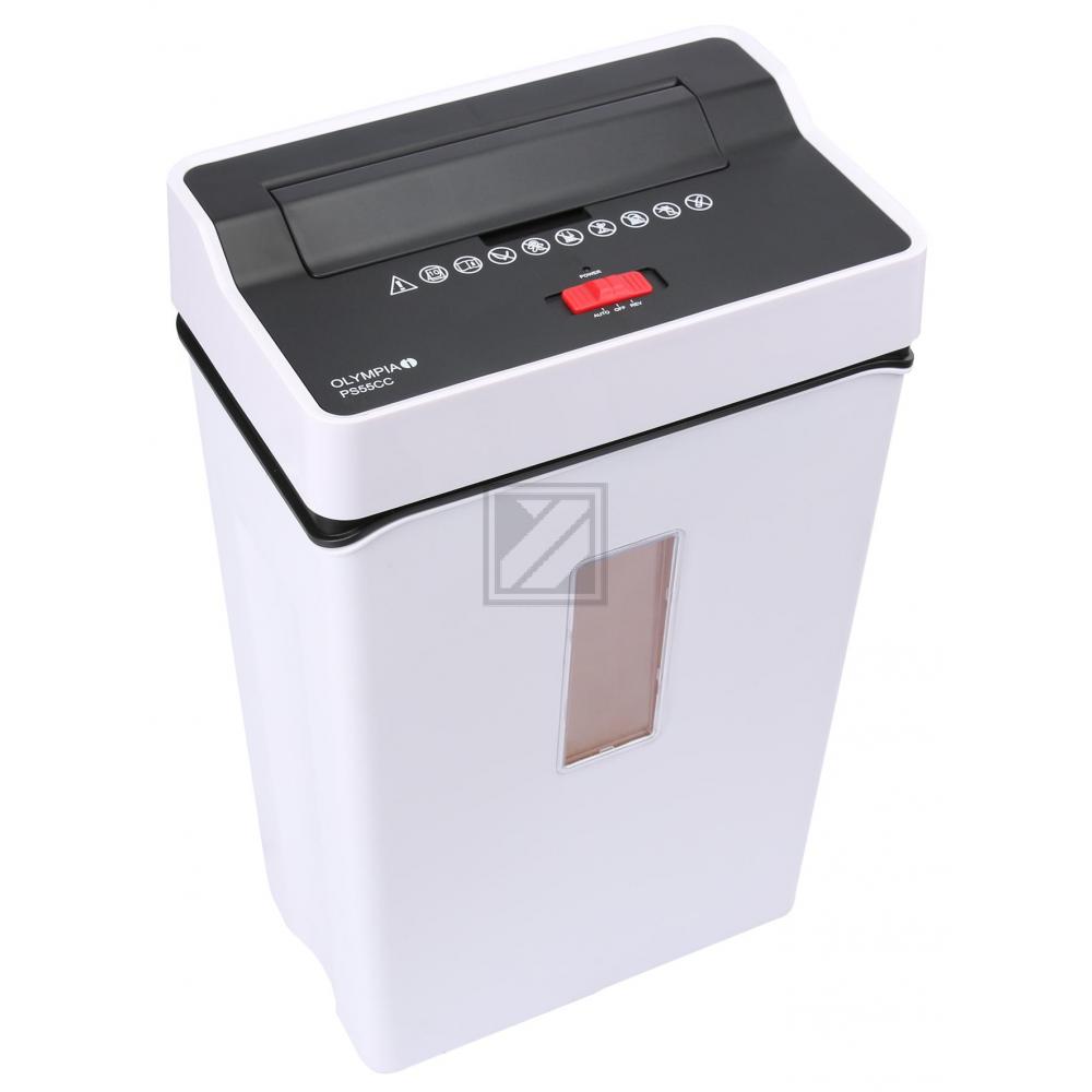 OLYMPIA PS55CC AKTENVERNICHTER WEISS 2713 Partikelschnitt 4x40mm f.10Blaetter