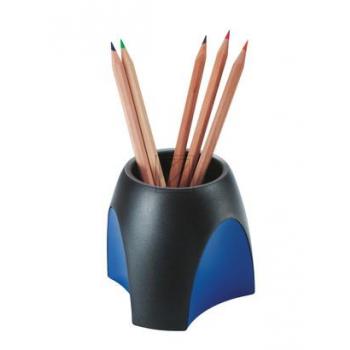Han Stifteköcher Delta schwarz/blau 95 x 95 x 88 mm