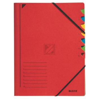 Leitz Ordnungsmappe A4 7-Fächer rot 450 g/qm 245 x 320 mm