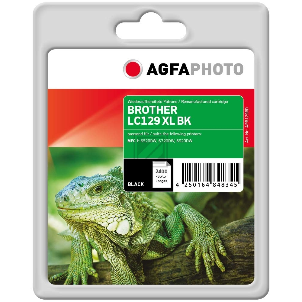 Agfaphoto Tintenpatrone schwarz (APB129BD) ersetzt LC-129XLBK