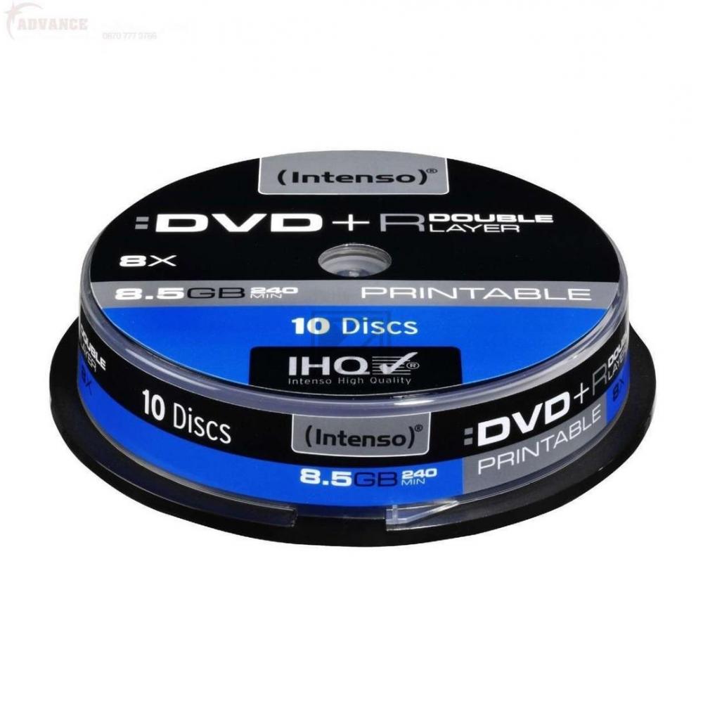INTENSO DVD+R 8.5GB 8x (10) CB 4381142 Cake Box bedruckbar