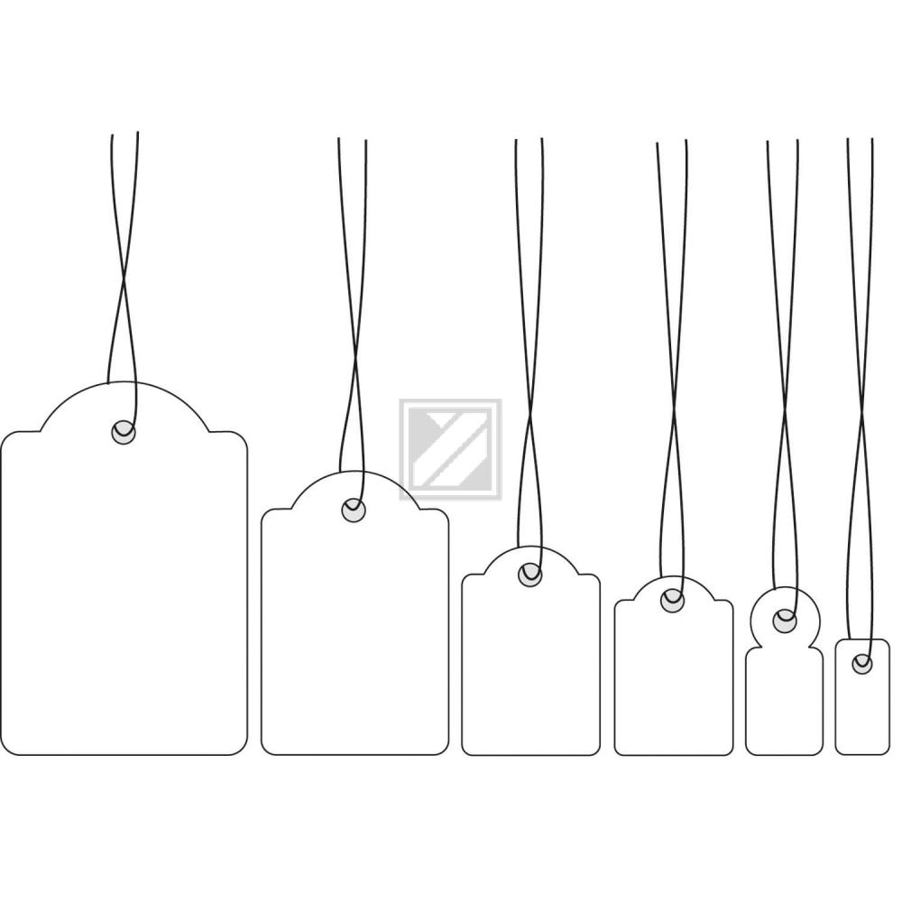 Herma Hängeetiketten mit Faden weiß 18 x 28 mm Inh.1000