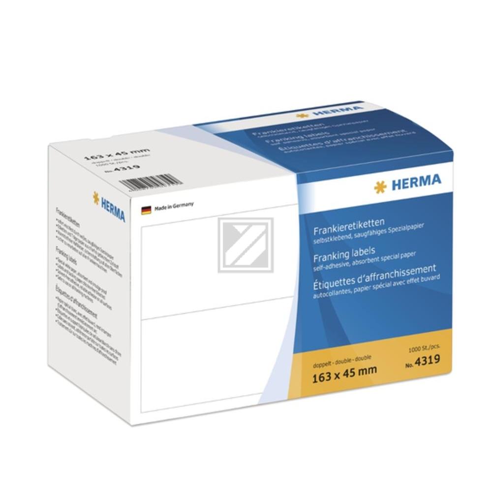 Herma Frankieretiketten weiß doppelt 163 x 45 mm Inh.1000