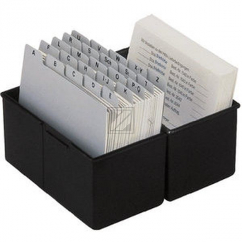 Han Karteibox A5 quer schwarz Kunststoff