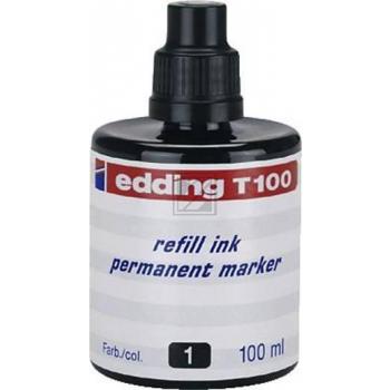 edding T 100 Nachfülltinte schwarz Tropfendosierer für 3000,3300,21 22,No.1,400,404,500, 550,800,850