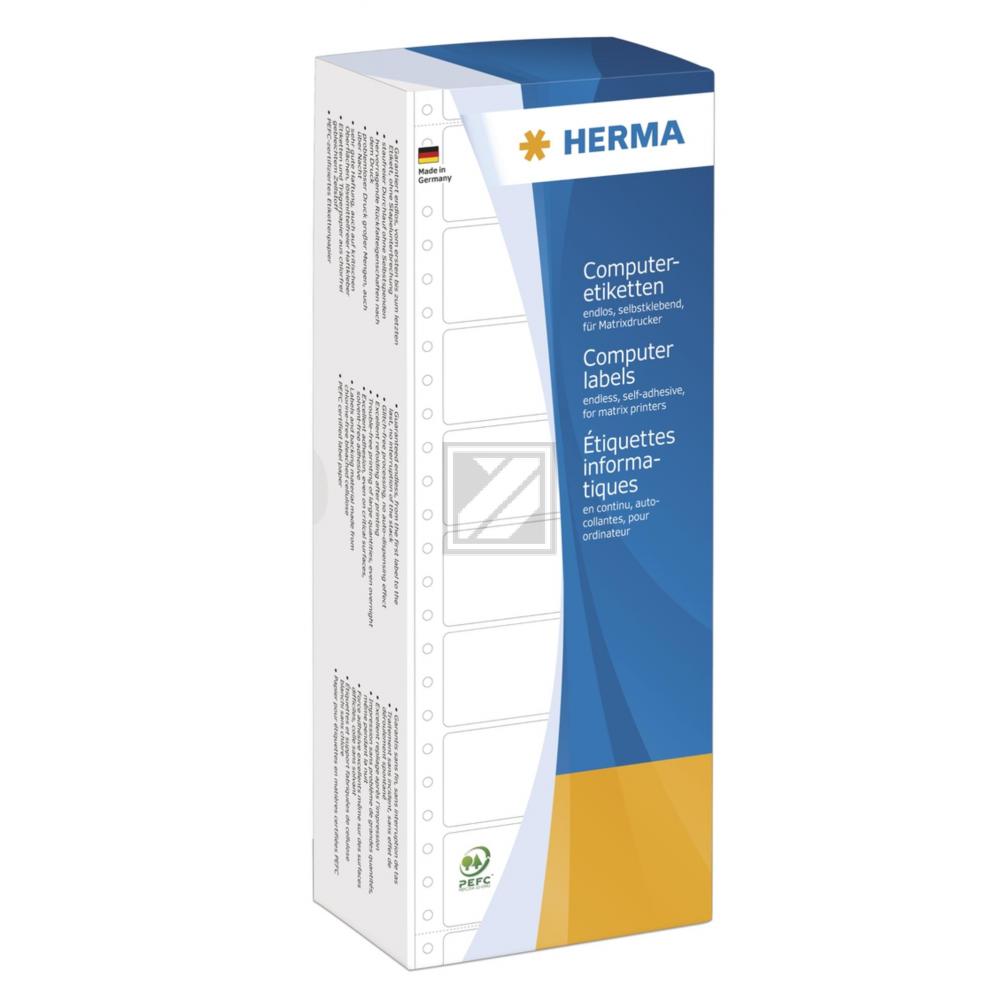 Herma Computeretiketten weiß 88,9 x 23 mm Papier matt Inh.6000 1-bahnig
