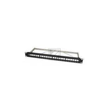 LogiLink Keystone Patchpanel für  24 Keystone Buchsen, geschirmt, schwarz