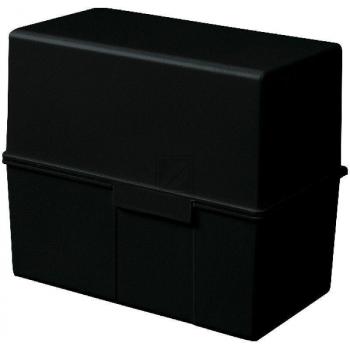 Han Karteibox A7 quer schwarz Kunststoff