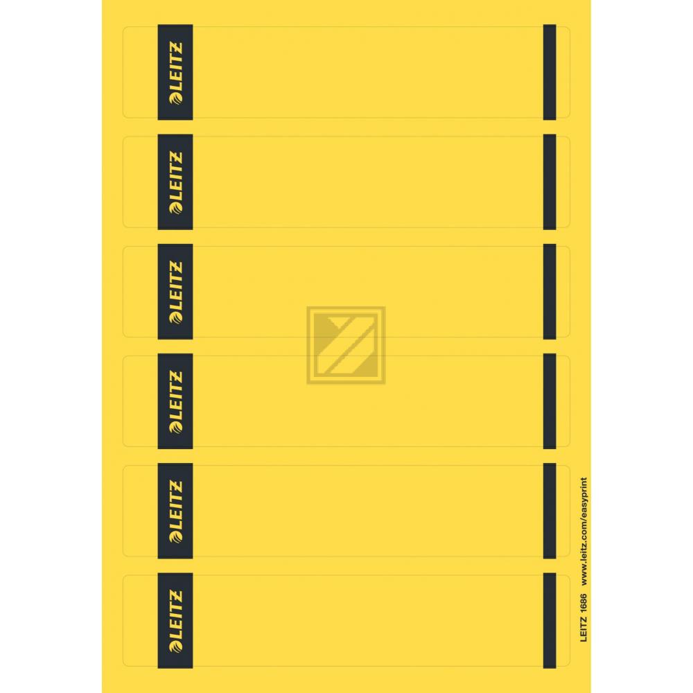 Leitz Rückenschilder gelb Inh.150 39 x 191 mm selbstklebend