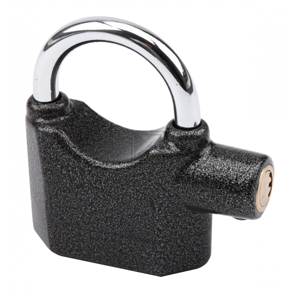 Olympia Vorhängeschloss mit Sirene schwarz (5922)