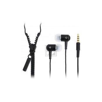 LogiLink ''Zipper'' Stereo In-ear Kopfhörer mit Reißverschluss, schwarz