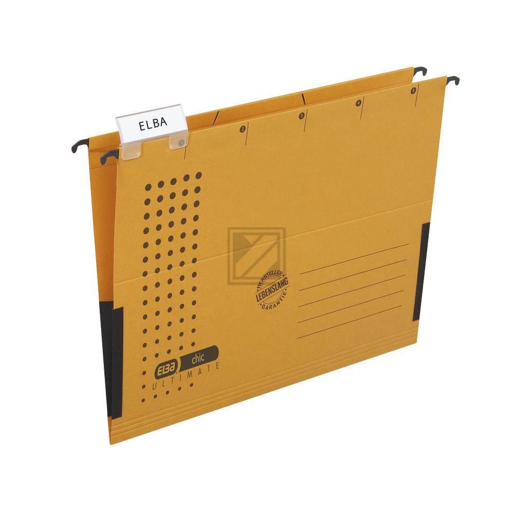 Elba Hängetaschen A4 Chic gelb Karton Inh.5 230 g/qm