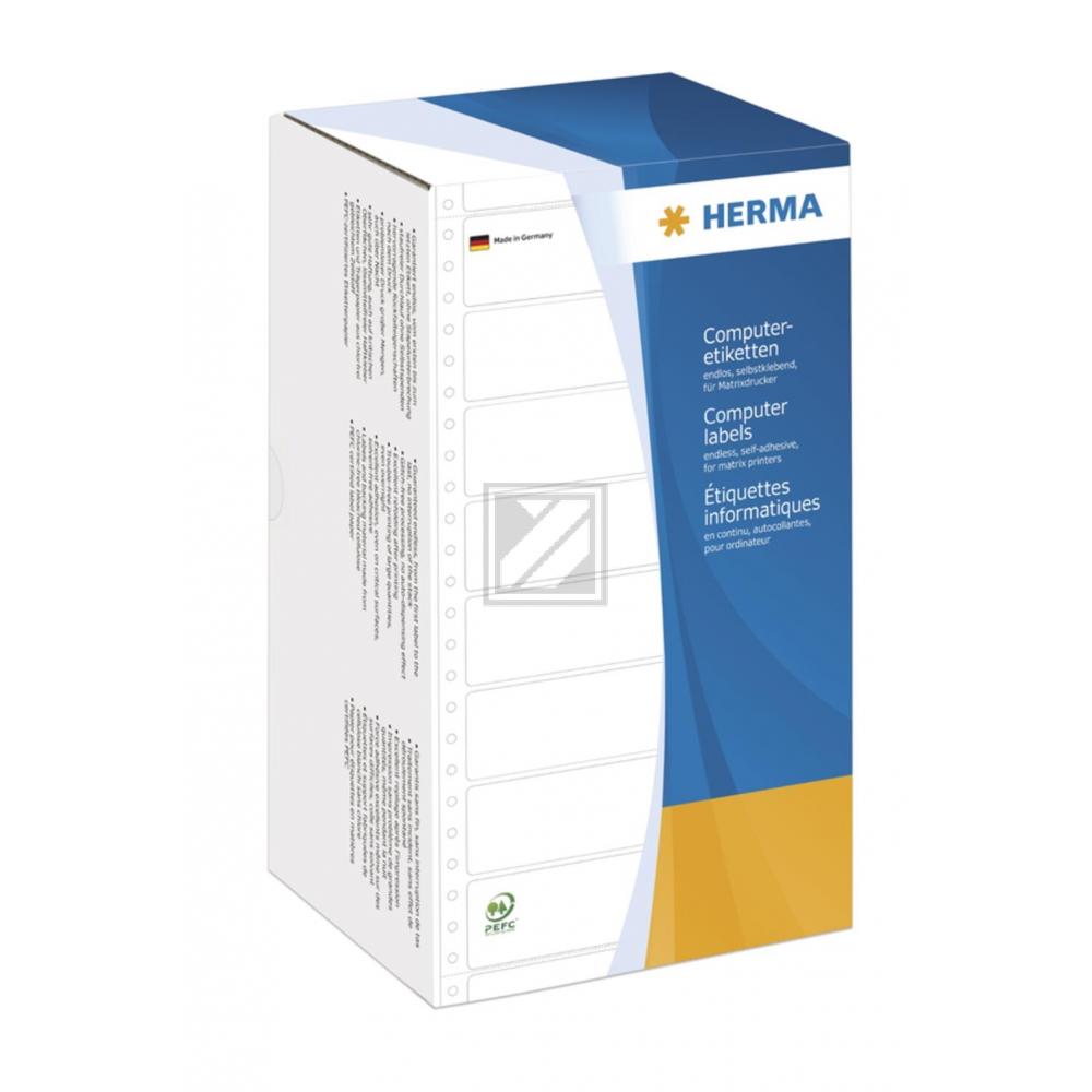 Herma Computeretiketten weiß 147,32 x 99,2 mm Papier matt Inh.3000 1-bahnig perforiert