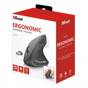 TRUST VERTO MAUS SCHWARZ 22879 kabellos