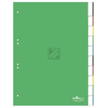 Durable Register A4 hoch PP grün 10-teilig blanko