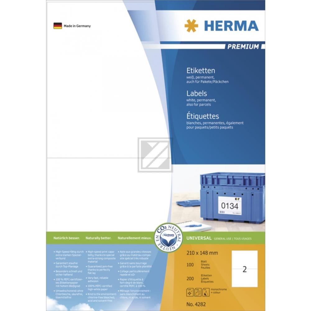 Herma Etiketten Superprint weiß 210 x 148 mm Inh.200