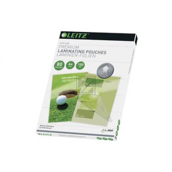 LEITZ Folie, 100my A4 74800000 glossy 100 Stück