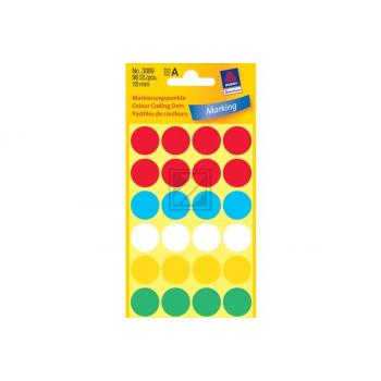AVERY ZW. Markierungspunkte 18mm 3089Z ass. 96 Stück