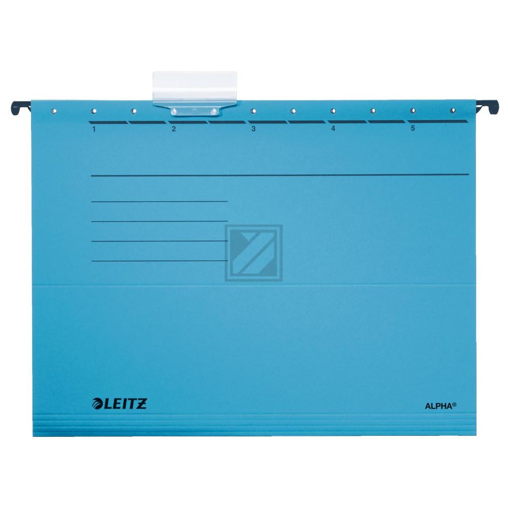 Leitz Hängemappe Alpha A4 blau Inh.5 250 g/qm Sichtreiter