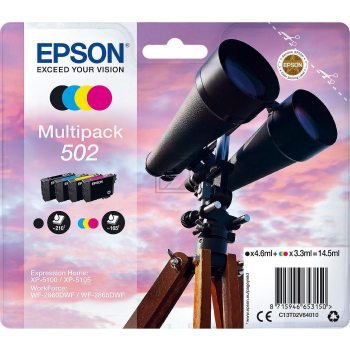 Epson Tintenpatrone gelb, magenta, schwarz, cyan SC (C13T02V64020, 502)