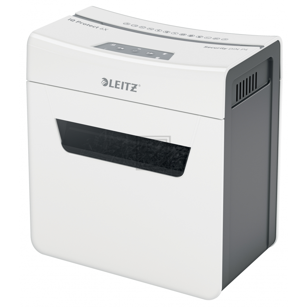 LEITZ Aktenvernichter IQ Protect 80900000 6X, P-4, 10lt