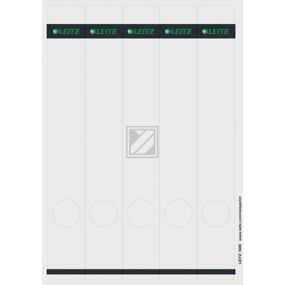 Leitz Rückenschilder grau Inh.125 39 x 285 mm selbstklebend