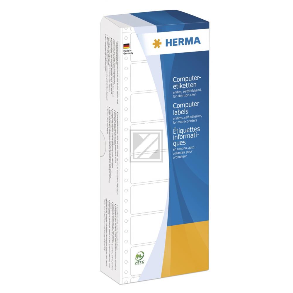 Herma Computeretiketten rot 101,6 x 48,4 mm Papier matt Inh.2000 1-bahnig