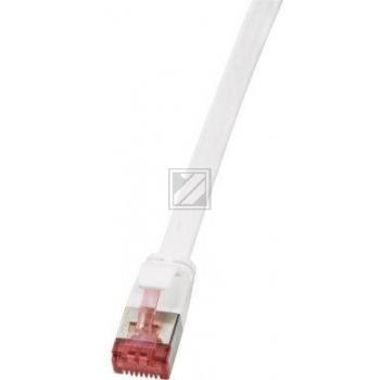 LogiLink CAT6 U/UTP Flat Patch Cable SlimLine AWG 32 weiß 10 m