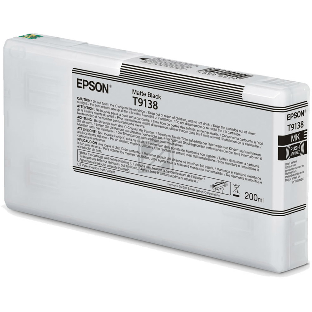 Epson Tintenpatrone schwarz matt (C13T91380N, T9138)